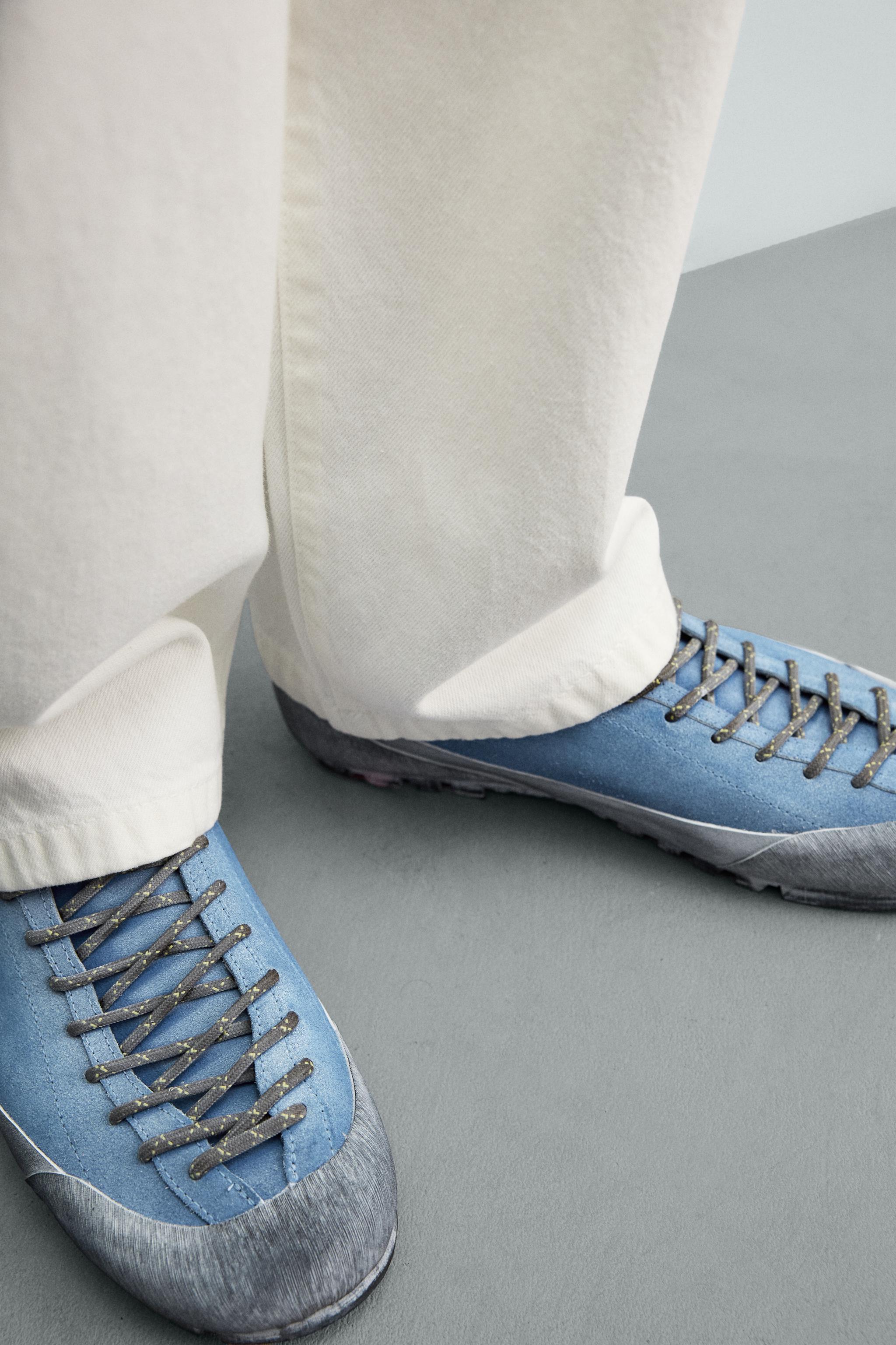 BASKETS EN CUIR SEMELLE VIBRAM® AARON LEVINE X ZARA